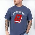 Sexy STFUATTDLAGG Yes Sir Reading Spicy Good Book Love Heart Men's Comfort Colors T-Shirt Blue Jean