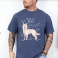 Siberian Husky Dog Anatomy Pet Mom Cute Dog Dad Men Women Kids Men's Comfort Colors T-Shirt Blue Jean