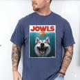 Siberian Husky Jowls Sled Dog Mom Top Alaskan Dog Dad Men's Comfort Colors T-Shirt Blue Jean