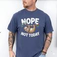 Sloth Shirts Cute Introvert Nope Not Today Sloth Men's Comfort Colors T-Shirt Blue Jean Sloth Shirts Cute Introvert Nope Not Today Sloth Men's Comfort Colors T-Shirt Blue Jean