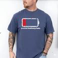 Social Battery Low Introvert Men's Comfort Colors T-Shirt Blue Jean Social Battery Low Introvert Men's Comfort Colors T-Shirt Blue Jean