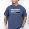 Social Worker In Progress MSW Masters Graduation Shirt Men's Comfort Colors T-Shirt Blue Jean