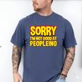Sorry Im Not Good At Peopleing Introvert Men's Comfort Colors T-Shirt Blue Jean