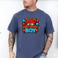 Spider Birthday Party Dad Of The Birthday Boys Spider Webs Men's Comfort Colors T-Shirt Blue Jean