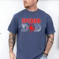 Spider Dad Spidey Birthday Family Matching Kid Daddy Spiders Men's Comfort Colors T-Shirt Blue Jean
