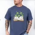 St Patricks Day Book Lover Librarian Reading Saint Pattys Men's Comfort Colors T-Shirt Blue Jean