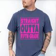 Straight Outta Fifth Grade Graduation Class Men's Comfort Colors T-Shirt Blue Jean