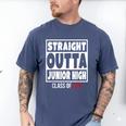 Straight Outta Junior High Class Of 2018 Graduation Shirt Men's Comfort Colors T-Shirt Blue Jean