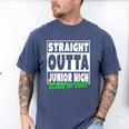 Straight Outta Junior High School Class Of 2022 Graduation Men's Comfort Colors T-Shirt Blue Jean