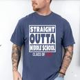 Straight Outta Middle School Class Of 2022 Shirt Graduation Men's Comfort Colors T-Shirt Blue Jean