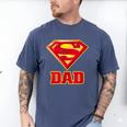 Superman Super Dad Men's Comfort Colors T-Shirt Blue Jean Superman Super Dad Men's Comfort Colors T-Shirt Blue Jean