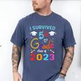 I Survived 5th Grade Graduation Class 2023 Elementary Men's Comfort Colors T-Shirt Blue Jean