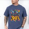 I Survived The 90s – Cute Retro Cartoon Nostalgia Men's Comfort Colors T-Shirt Blue Jean