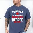 I Survived My Boyfriend's Bachelor's Degree Graduation Men's Comfort Colors T-Shirt Blue Jean