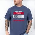 I Survived Catholic School Shirt Catholic Graduation Men's Comfort Colors T-Shirt Blue Jean
