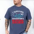 I Survived My Daughter's Nurse Degree School Graduation Men's Comfort Colors T-Shirt Blue Jean