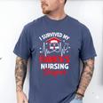 i Survived My Fiance's Nursing Degree Graduation Gifts Men's Comfort Colors T-Shirt Blue Jean