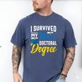 i Survived My Moms Doctoral Degree Graduation Gifts Men's Comfort Colors T-Shirt Blue Jean