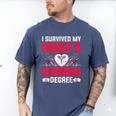 I Survived My Mom’s Nursing Degree Nurse Nursing Graduation Men's Comfort Colors T-Shirt Blue Jean
