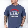 I Survived My Partner's Law Degree Graduation Shirt Men's Comfort Colors T-Shirt Blue Jean
