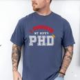 I Survived My Wife's PhD Graduation Slim Fit Shirt Men's Comfort Colors T-Shirt Blue Jean