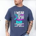 Teal & Purple In Memory Of My Dad Suicide Prevention Men's Comfort Colors T-Shirt Blue Jean
