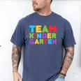 Team Kindergarten Shirt Teacher Back To School Graduation Men Women Girls Kids Men's Comfort Colors T-Shirt Blue Jean