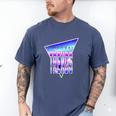 Temporal Trends Vaporwave Style Retro Nostalgia Look Men's Comfort Colors T-Shirt Blue Jean