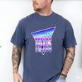 Temporal Trends Vaporwave Style Retro Nostalgia Look Men's Comfort Colors T-Shirt Blue Jean