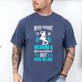 Never Thought I'd Be Wearing a Mermaid Dad Small Men's Comfort Colors T-Shirt Blue Jean