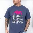 Two Degrees Hotter Graduation 2025 Diploma College Masters Men's Comfort Colors T-Shirt Blue Jean