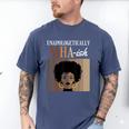 Unapologetically MHA-Ish Student Graduation Afro Men's Comfort Colors T-Shirt Blue Jean