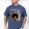 Unapologetically MSW-Ish Student Graduation Afro Men's Comfort Colors T-Shirt Blue Jean