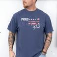 US Flag Proud Air Force Dad Men's Comfort Colors T-Shirt Blue Jean