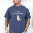 I Used To Be Somebody Nostalgia Halloween Spooky Season Premium Tri-Blend Men's Comfort Colors T-Shirt Blue Jean