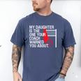 Volleyball Mom Dad Parent Shirt Daughter Player Men's Comfort Colors T-Shirt Blue Jean