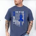 I Wear Blue For My Dad Colon Cancer Awareness Blue USA Flag Men's Comfort Colors T-Shirt Blue Jean