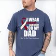 I Wear Burgundy Ivory For My Dad Oral Head Neck Cancer Men's Comfort Colors T-Shirt Blue Jean