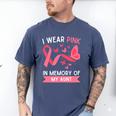 I Wear Pink In Memory Of My Aunt Men's Comfort Colors T-Shirt Blue Jean