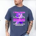 I Wear Purple In Memory Of My Husband Pancreatic Cancer Premium Tri-Blend Men's Comfort Colors T-Shirt Blue Jean I Wear Purple In Memory Of My Husband Pancreatic Cancer Premium Tri-Blend Men's Comfort Colors T-Shirt Blue Jean