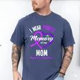 I Wear Purple In Memory For My Mom Dementia Awareness Men's Comfort Colors T-Shirt Blue Jean I Wear Purple In Memory For My Mom Dementia Awareness Men's Comfort Colors T-Shirt Blue Jean
