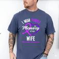 I Wear Purple In Memory For My Wife Dementia Awareness Men's Comfort Colors T-Shirt Blue Jean