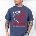 I Wear Red In My Memory Of My Mom Heart Disease Awareness Men's Comfort Colors T-Shirt Blue Jean