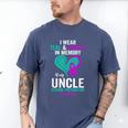 I Wear Teal And Purple In Memory Of My Uncle Mental Health Men's Comfort Colors T-Shirt Blue Jean