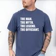 Wedding Officiant Art For Men Dad Ordained Minister Men's Comfort Colors T-Shirt Blue Jean