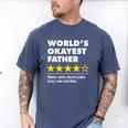 Worlds Okayest Father Dad Joke Review For Fathers Day Men's Comfort Colors T-Shirt Blue Jean