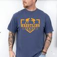 Wrestling Senior Night Wrestling Senior 2025 Graduation 17 Men's Comfort Colors T-Shirt Blue Jean