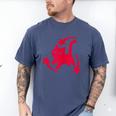 Yk2 Grunge Scary Cat With Shooting Stars 90s Nostalgia Men's Comfort Colors T-Shirt Blue Jean