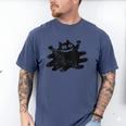 Yk2 Grunge Scary Cat With Tail Tomboy 90s Nostalgia Indie Men's Comfort Colors T-Shirt Blue Jean