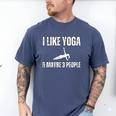 I Like Yoga And Maybe 3 People Introvert Namaste Men's Comfort Colors T-Shirt Blue Jean I Like Yoga And Maybe 3 People Introvert Namaste Men's Comfort Colors T-Shirt Blue Jean